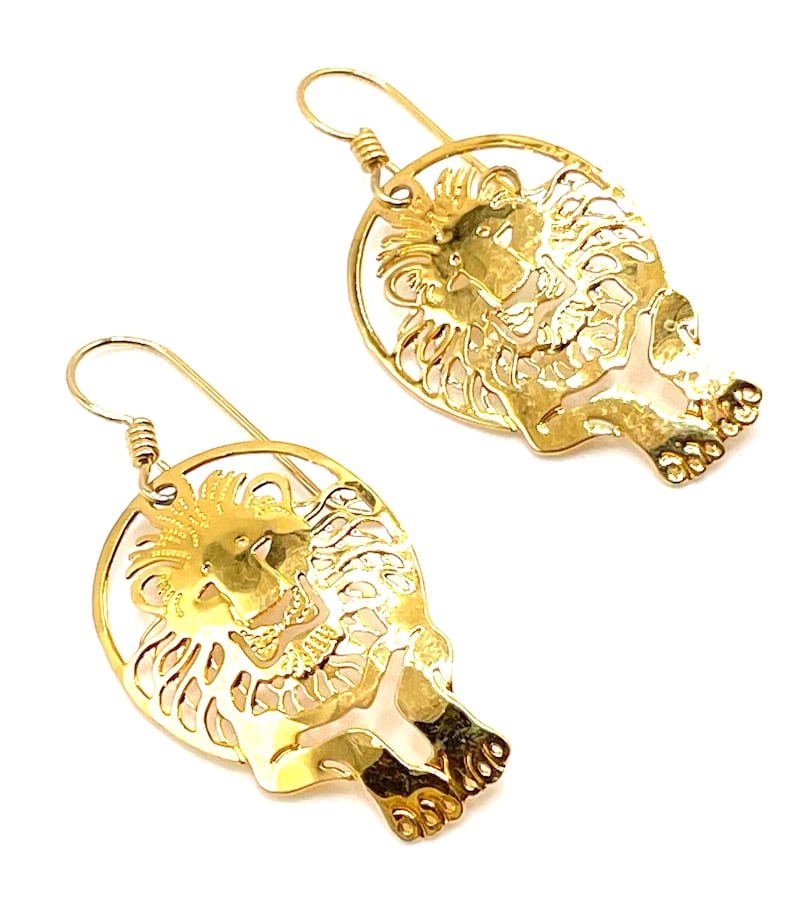 Wild Bryde Lion Earrings Full Body, Whimsical - Unofficial Africa Collector's Guide