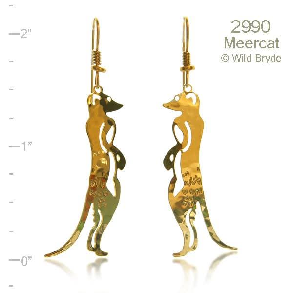 Wild Bryde Meerkat Earrings Full Body, Naturalistic - Unofficial Africa Collector's Guide