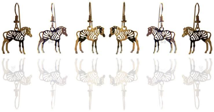 Wild Bryde Zebra Earrings, Necklace Full-Body, Whimsical - Unofficial Wild Bryde Collector's Guide
