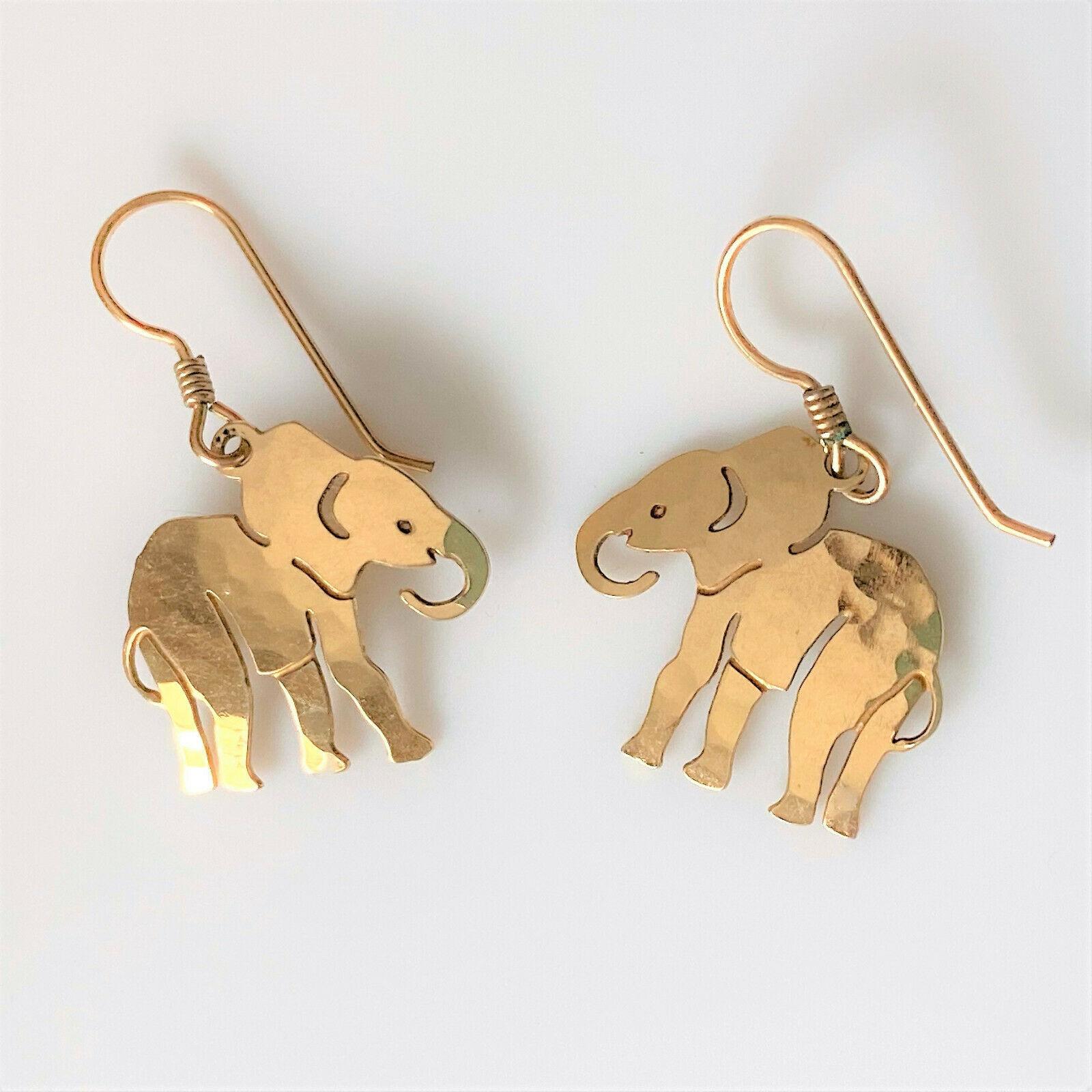 Wild Bryde Elephant Earrings Full Body, Naturalistic - Unofficial Africa Collector's Guide