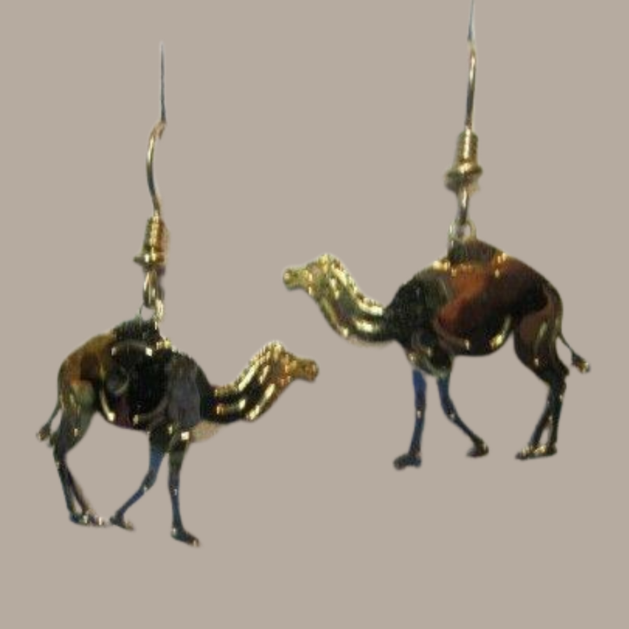 Wild Bryde Camel Earrings Full Body, Naturalistic - Unofficial Africa Collector's Guide