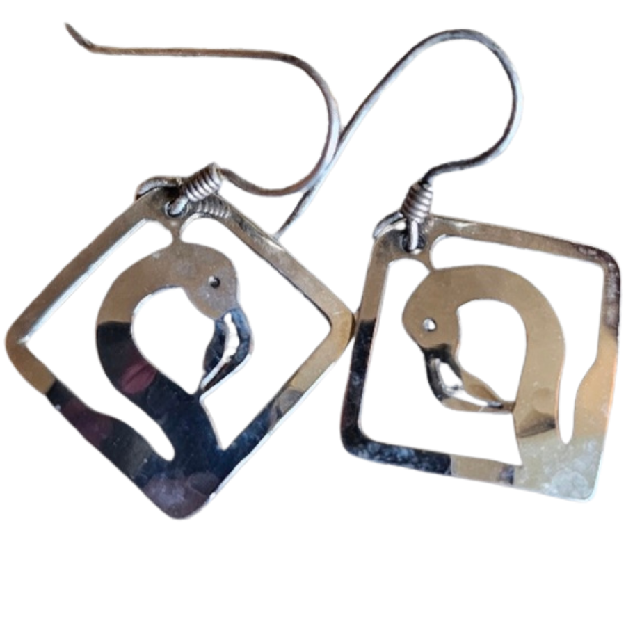 Wild Bryde Flamingo Earrings Face Only, Framed - Unofficial Africa Collector's Guide