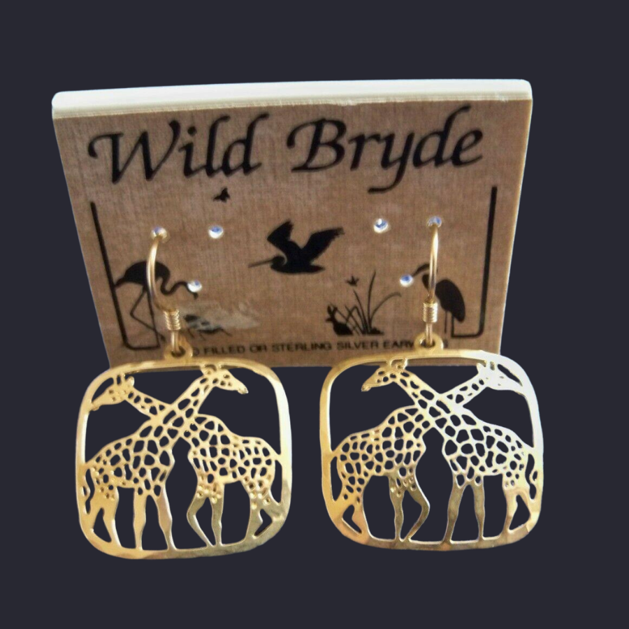 Wild Bryde Giraffe Earrings Framed, Pairs & Families, Full Body - Unofficial Africa Collector's Guide
