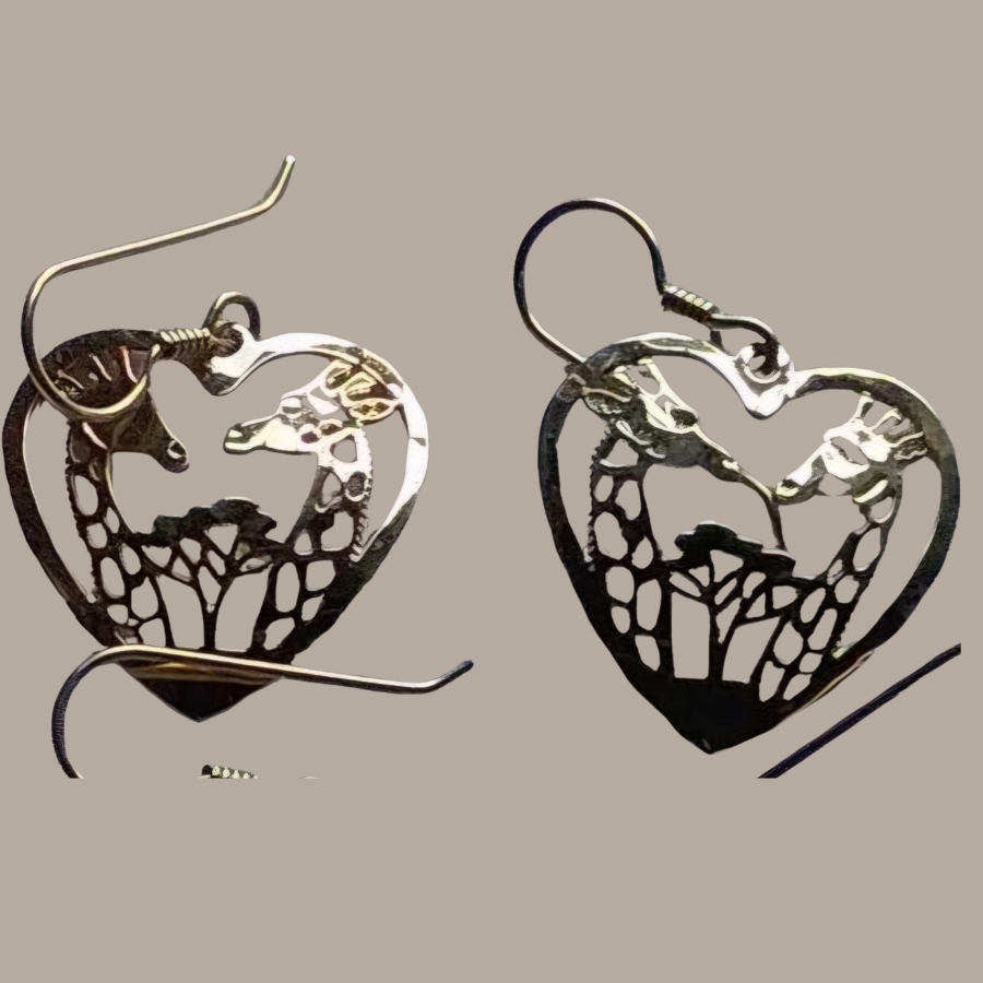 Wild Bryde Giraffe Earrings Face Only, Pairs & Families, Landscape - Unofficial Africa Collector's Guide