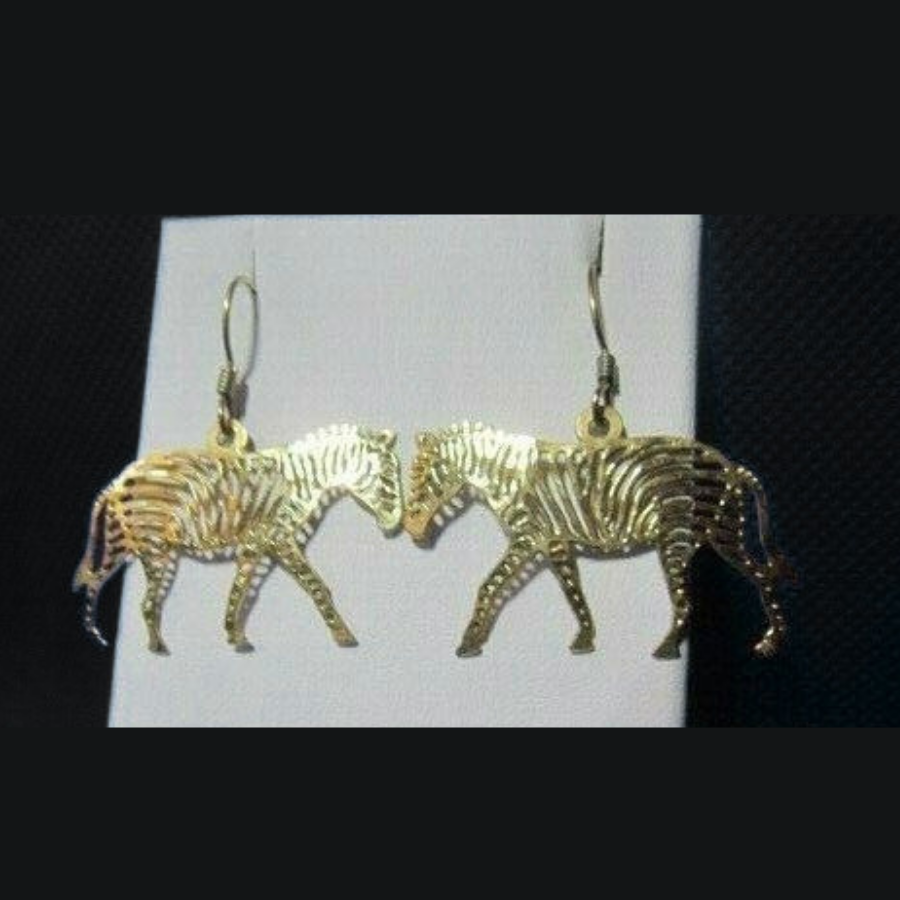 Wild Bryde Zebra Earrings Full Body - Unofficial Africa Collector's Guide