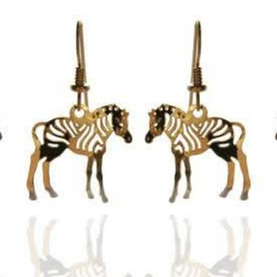 Wild Bryde Zebra Earrings, Necklace Full Body, Whimsical - Unofficial Africa Collector's Guide