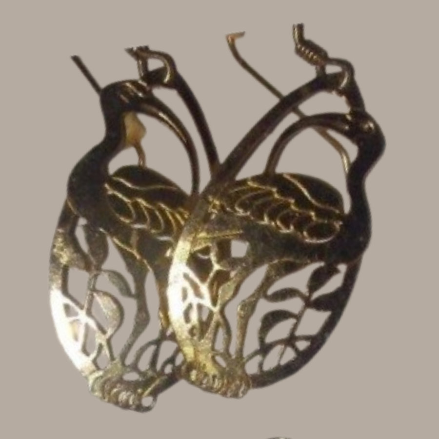Wild Bryde Ibis Earrings Full Body, Framed, Naturalistic - Unofficial Africa Collector's Guide
