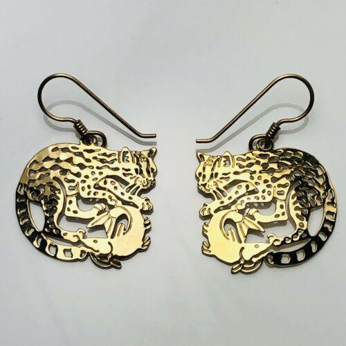 Wild Bryde Jungle Cat & Fish Earrings Full Body, Naturalistic, Hallmark Photo - Unofficial Rainforest Collector's Guide
