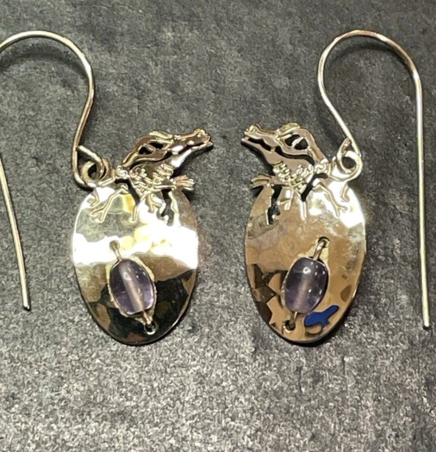 Wild Bryde Caiman Earrings Face Only, Naturalistic, Species Ambiguous - Unofficial Rainforest Collector's Guide