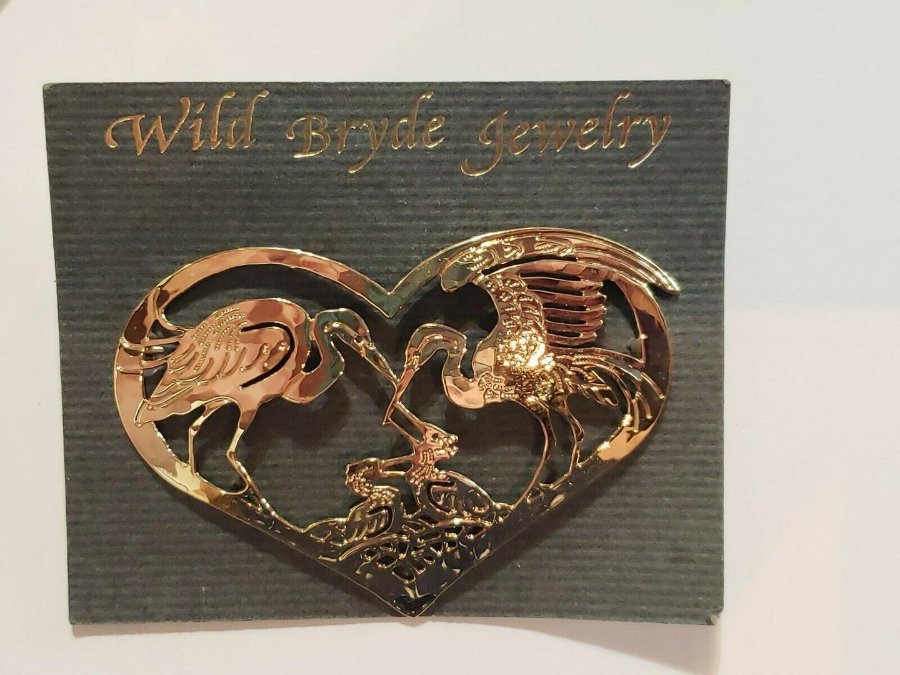 Wild Bryde Wading Bird Brooch Full Body, Pairs & Families, Framed - Unofficial Africa Collector's Guide
