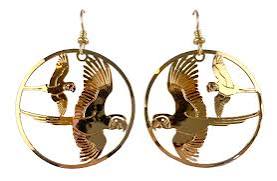Wild Bryde Parrot Earrings Full Body, Framed - Unofficial Rainforest Collector's Guide