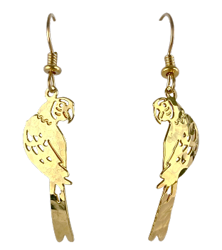 Wild Bryde Parrot Earrings, Pendant Full Body, Framed - Unofficial Rainforest Collector's Guide