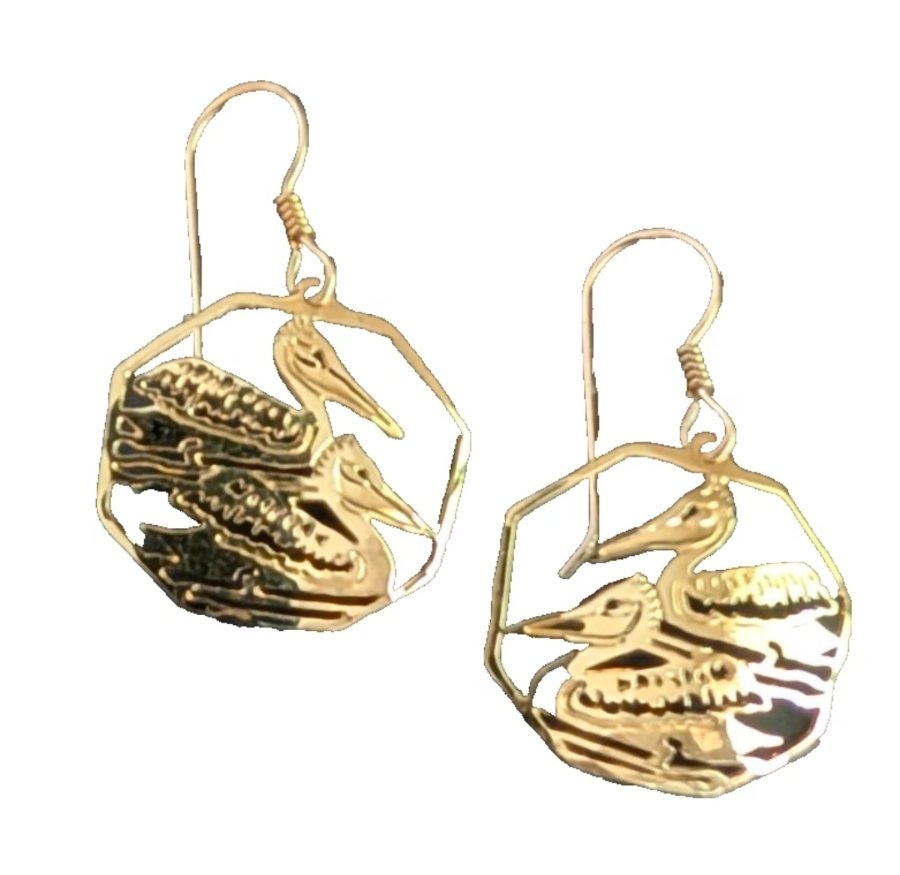 Wild Bryde Pelican Earrings Full Body, Pairs & Families, Framed - Unofficial Africa Collector's Guide