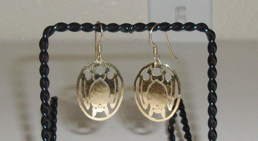 Wild Bryde Tent-Making Bat Earrings Full-Body, Framed, Whimsical - Unofficial Wild Bryde Collector's Guide
