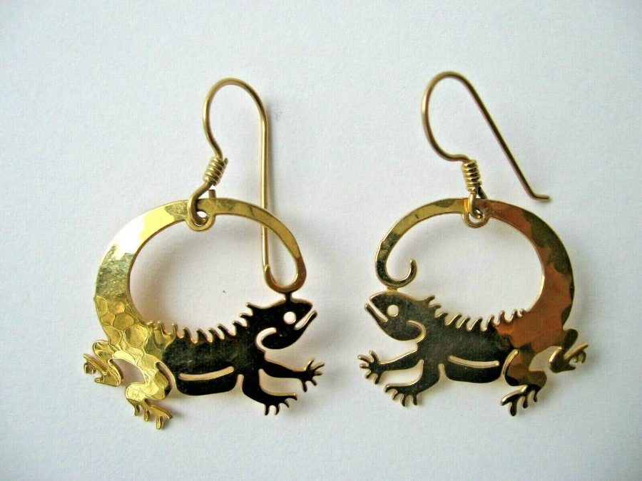 Wild Bryde Iguana Earrings, Pendant Full-Body, Whimsical, Hallmark Photo - Unofficial Wild Bryde Collector's Guide