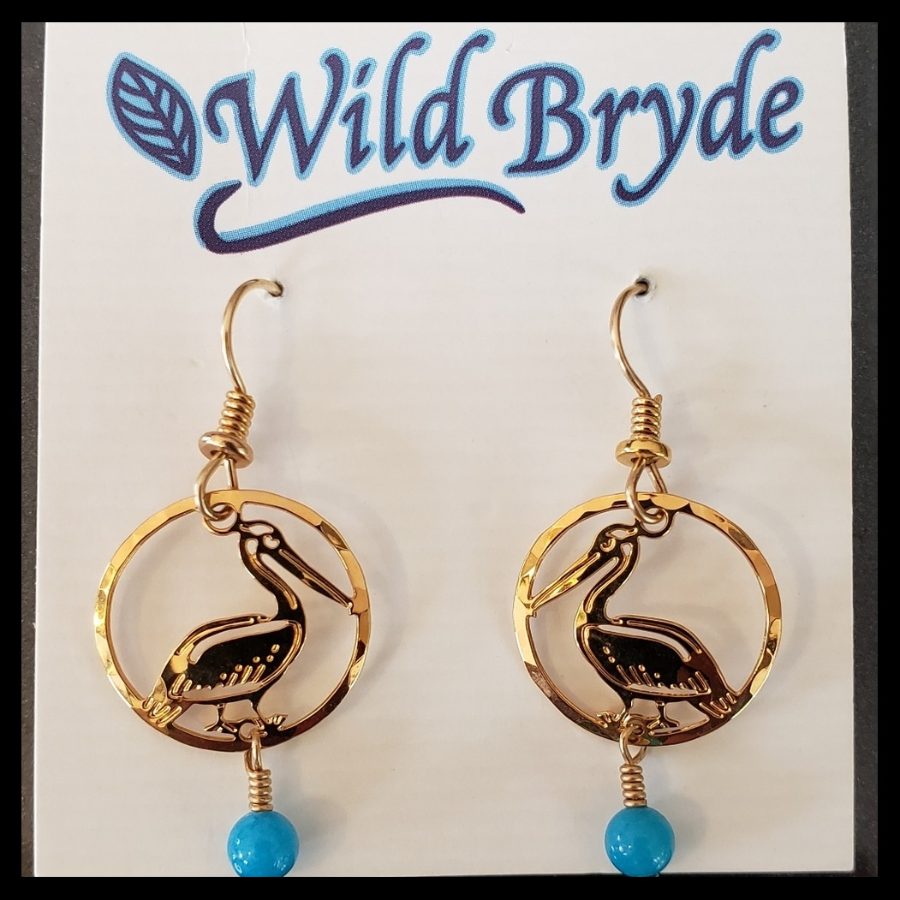Framed Pelican Variants — Earrings, Bracelet