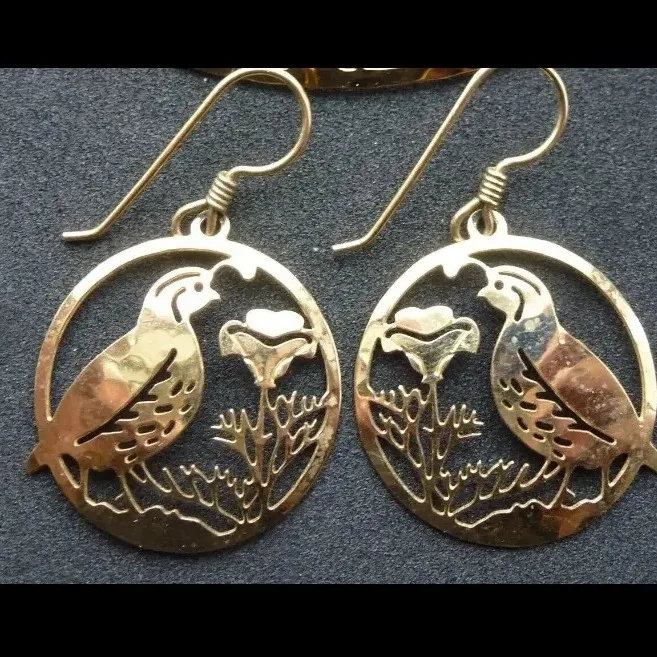 Wild Bryde California Quail Earrings Full-Body, Landscape, Framed - Unofficial Wild Bryde Collector's Guide