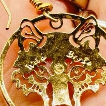 Wild Bryde Gray Wolf Earrings, Pin, Pendant Face Only, Framed, Hallmark Photo - Unofficial Wild Bryde Collector's Guide