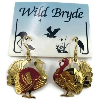 Wild Bryde Turkey Earrings Full-Body, Whimsical, Hallmark Photo - Unofficial Wild Bryde Collector's Guide