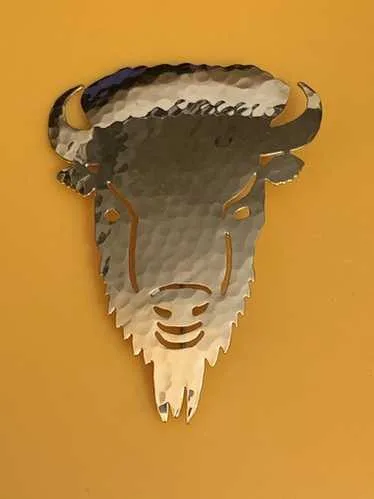 Wild Bryde Bison Earrings, Brooch Face Only, Hallmark Photo, Species Photo - Unofficial Wild Bryde Collector's Guide
