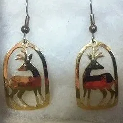 Wild Bryde Deer Earrings Full-Body, Framed, Species Photo - Unofficial Wild Bryde Collector's Guide