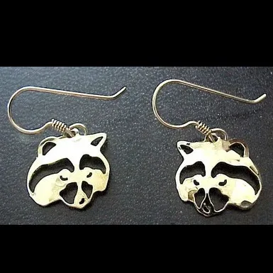 Wild Bryde Raccoon Earrings, Pendant Face Only, Whimsical, Hallmark Photo - Unofficial Wild Bryde Collector's Guide