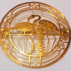 Wild Bryde Flamingo Brooch Full-Body, Landscape, Framed - Unofficial Wild Bryde Collector's Guide