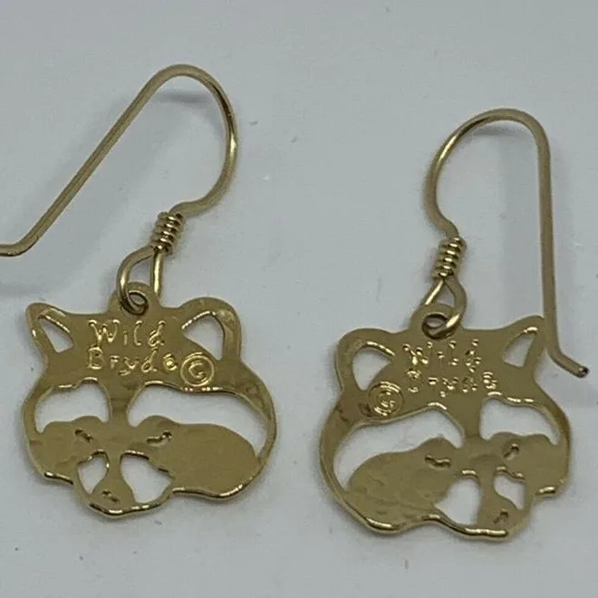 Wild Bryde Raccoon Earrings, Pendant Face Only, Whimsical, Hallmark Photo - Unofficial Wild Bryde Collector's Guide