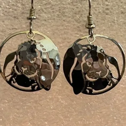 Wild Bryde Domestic Rabbit Earrings Face Only, Framed, Species Photo - Unofficial Wild Bryde Collector's Guide