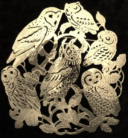 Wild Bryde Barn Owl & Spotted Owl & Saw-Whet Owl & Barred Owl & Great Horned Owl & Screech Owl Brooch Full-Body, Landscape, Framed - Unofficial Wild Bryde Collector's Guide