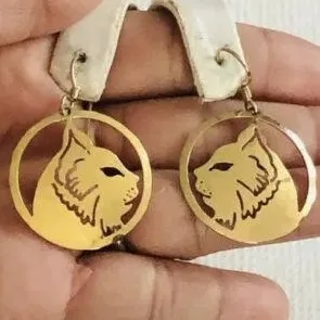 Wild Bryde Bobcat Earrings Face Only, Framed, Hallmark Photo - Unofficial Wild Bryde Collector's Guide