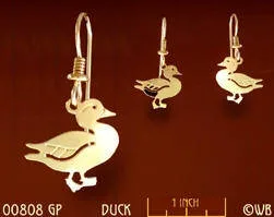 Wild Bryde Duck Earrings, Posts Full-Body, Hallmark Photo, Species Photo - Unofficial Wild Bryde Collector's Guide