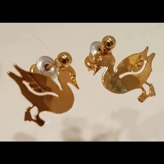 Wild Bryde Duck Earrings, Posts Full-Body, Hallmark Photo, Species Photo - Unofficial Wild Bryde Collector's Guide
