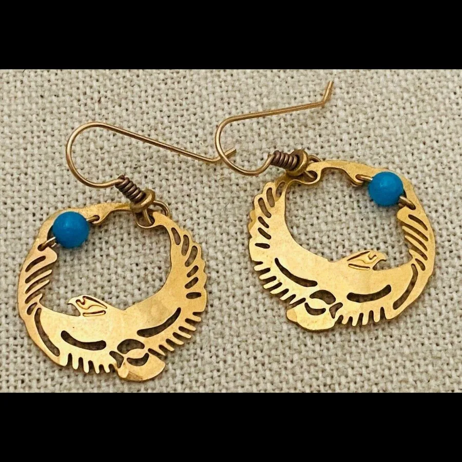 Wild Bryde Bald Eagle Earrings Full-Body, Framed, Beading - Unofficial Wild Bryde Collector's Guide