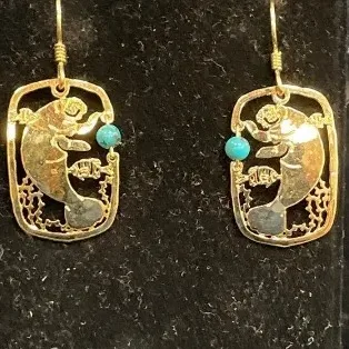 Wild Bryde Manatee & Fish Earrings Full-Body, Framed, Landscape - Unofficial Wild Bryde Collector's Guide