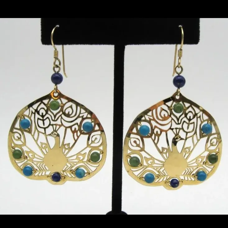 Wild Bryde Peacock Earrings, Brooch, Pendant Full-Body, Beading, Hallmark Photo - Unofficial Wild Bryde Collector's Guide