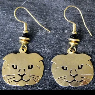 Wild Bryde Scottish Fold Earrings Face Only, Hallmark Photo - Unofficial Wild Bryde Collector's Guide
