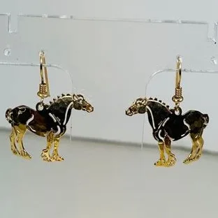 Wild Bryde Clydesdale Earrings Full-Body, Hallmark Photo - Unofficial Wild Bryde Collector's Guide