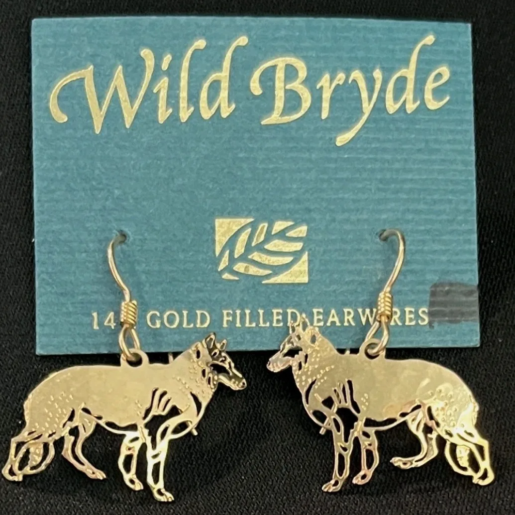 Wild Bryde German Shepherd Earrings, Pendant Full-Body, Hallmark Photo - Unofficial Wild Bryde Collector's Guide