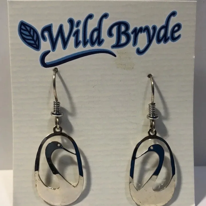 Wild Bryde Grebe Earrings Face Only, Whimsical, Framed - Unofficial Wild Bryde Collector's Guide