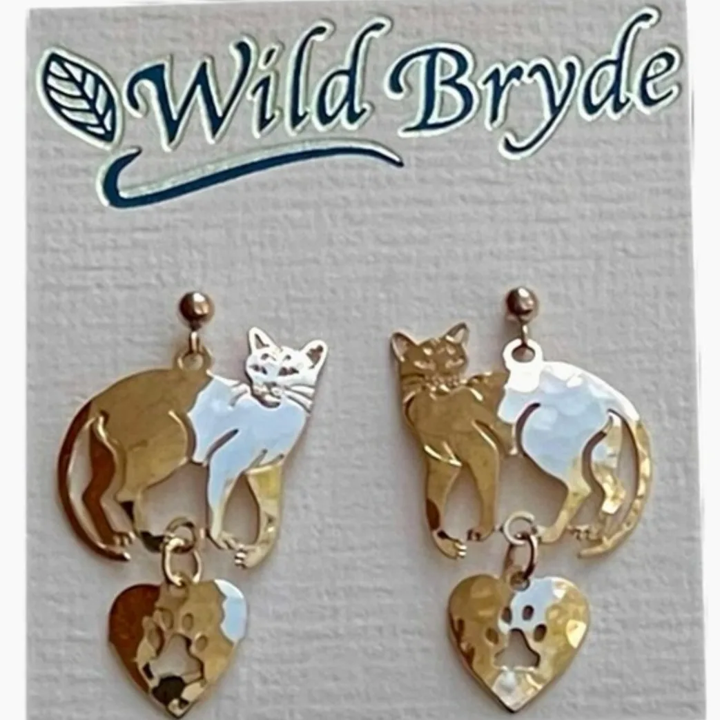 Wild Bryde Cat Earrings Full-Body, Dangles or Articulation, Whimsical - Unofficial Wild Bryde Collector's Guide