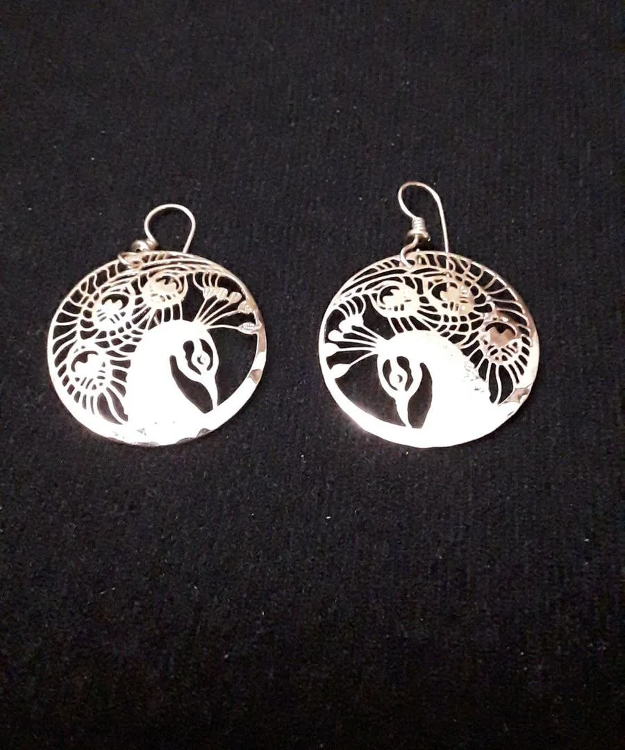 Wild Bryde Peacock Earrings Face Only, Framed - Unofficial Wild Bryde Collector's Guide