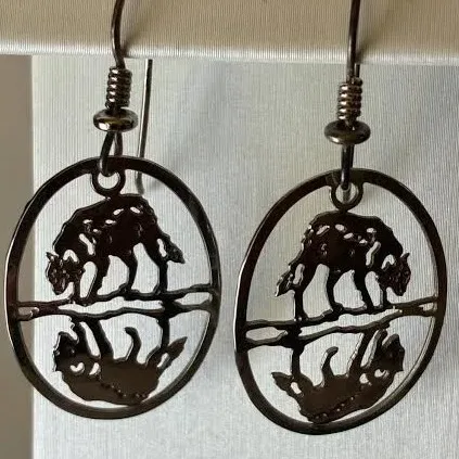 Wild Bryde Gray Wolf Earrings Full-Body, Framed, Landscape - Unofficial Wild Bryde Collector's Guide