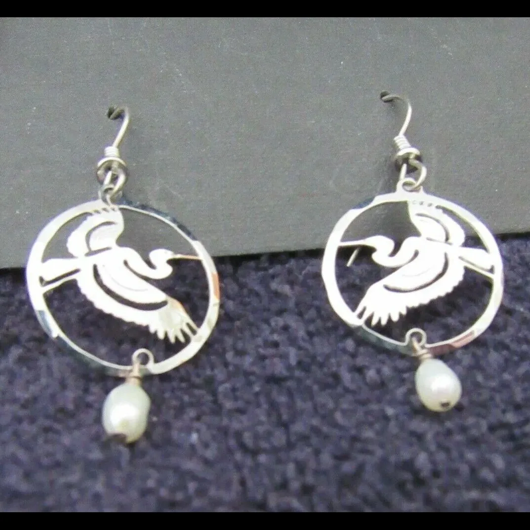 Wild Bryde Heron Earrings Full-Body, Framed, Beading - Unofficial Wild Bryde Collector's Guide