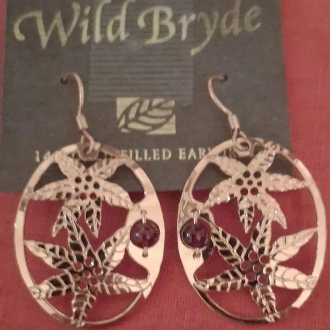 Wild Bryde Pointsettia Earrings Landscape, Framed, Hallmark Photo - Unofficial Wild Bryde Collector's Guide