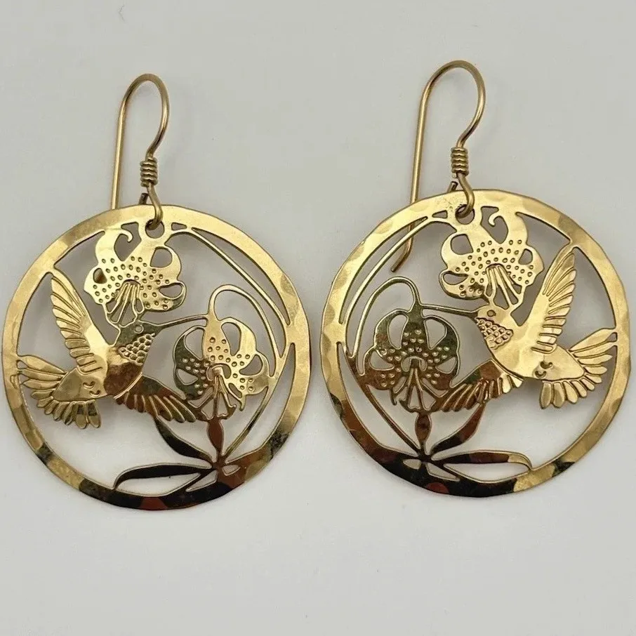 Wild Bryde Hummingbird & Tiger Lily Earrings, Posts, Brooch Full-Body, Framed, Landscape - Unofficial Wild Bryde Collector's Guide