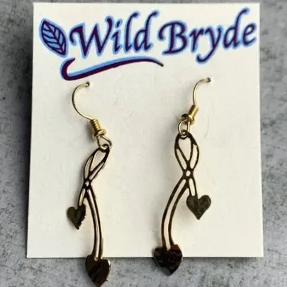 Wild Bryde Heart Earrings Whimsical, Hallmark Photo - Unofficial Wild Bryde Collector's Guide