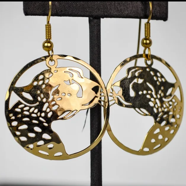 Wild Bryde Cheetah Brooch, Earrings, Pendant Framed, Naturalistic, Face Only - Unofficial Wild Bryde Collector's Guide