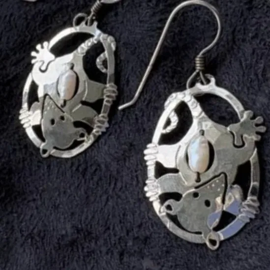 Wild Bryde Opossum Earrings Full-Body, Whimsical, Framed - Unofficial Wild Bryde Collector's Guide