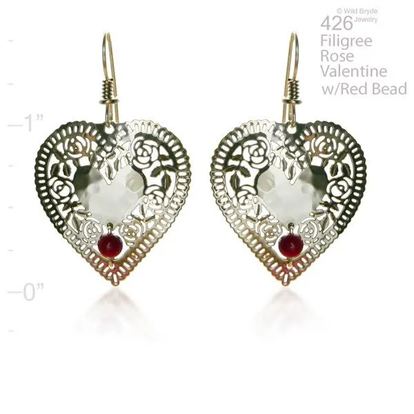 Wild Bryde Heart Earrings, Pin Beading, Hallmark Photo - Unofficial Wild Bryde Collector's Guide